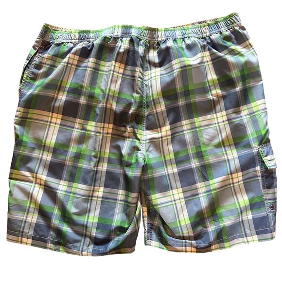Mens chaps blue/green cargo swimming trunks size 2x tall - Picture 1 of 3